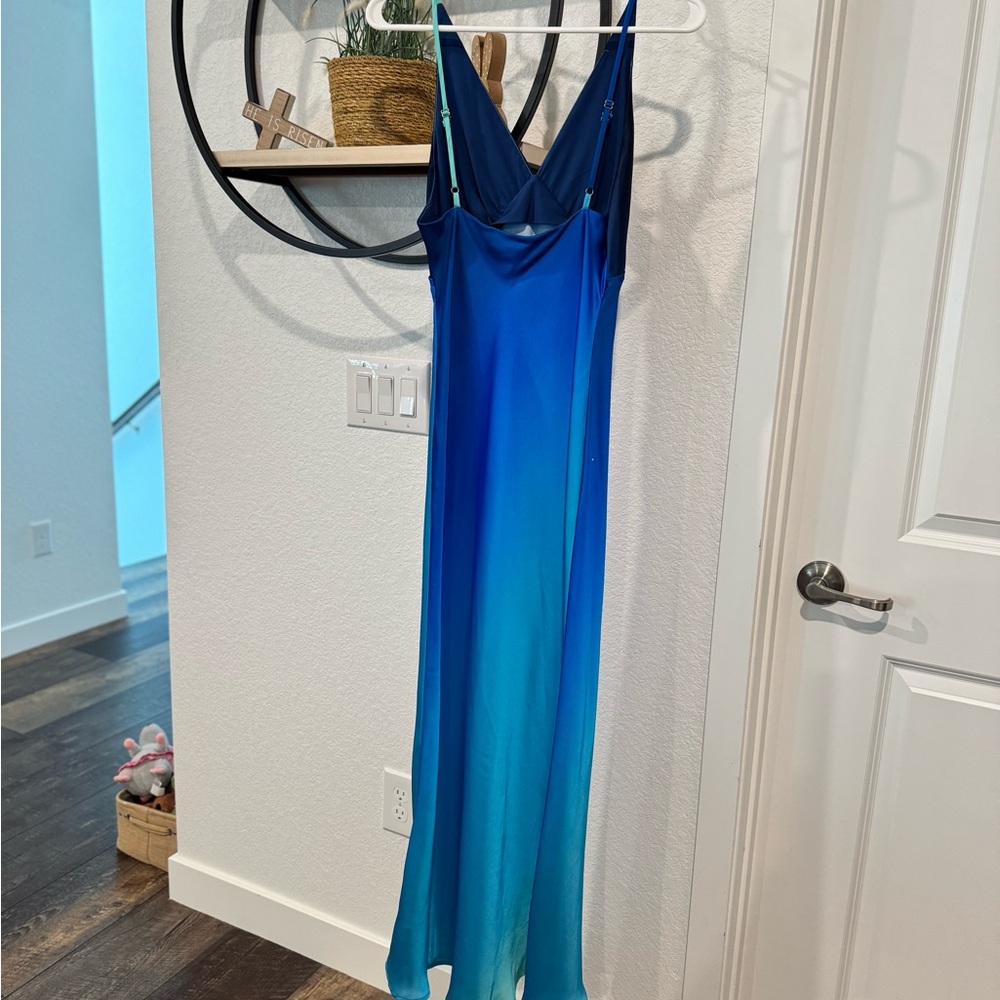 Blue Ombre Slip Dress